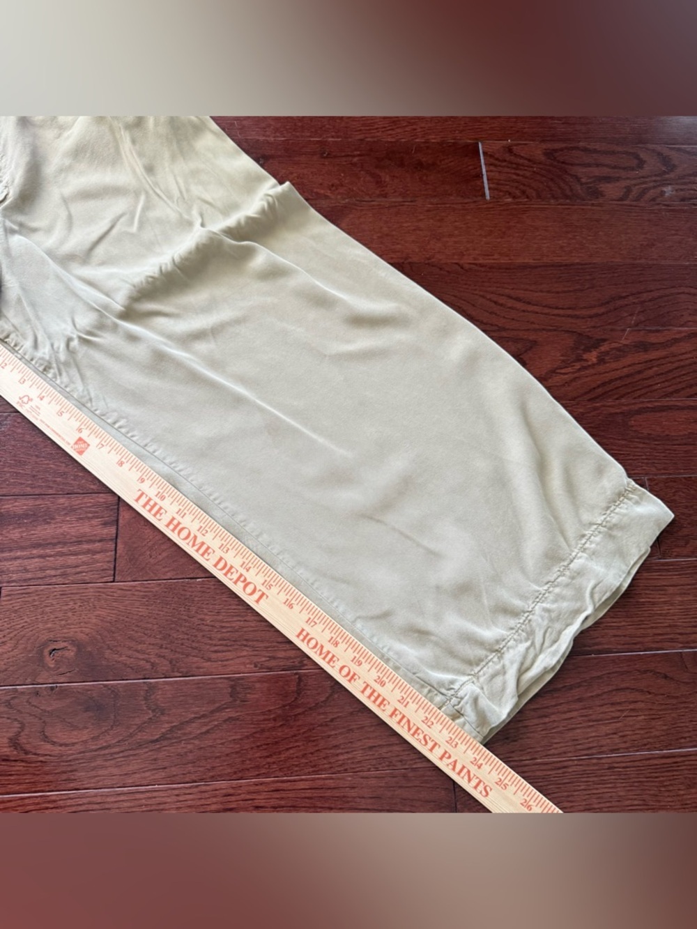 Anthropologie Khaki Beige High Rise Belted Wide Leg 24” Pants Women’s Size 10 - Picture 10 of 10